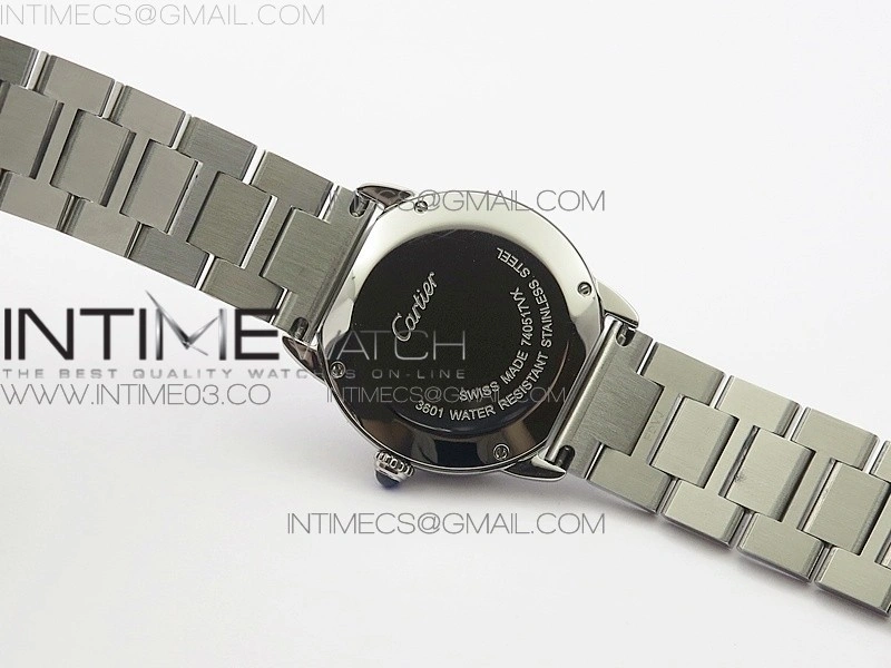 Ronde Solo de Cartier 29.5mm K11 1:1 Best Edition White Dial on SS Bracelet Ronda Quartz